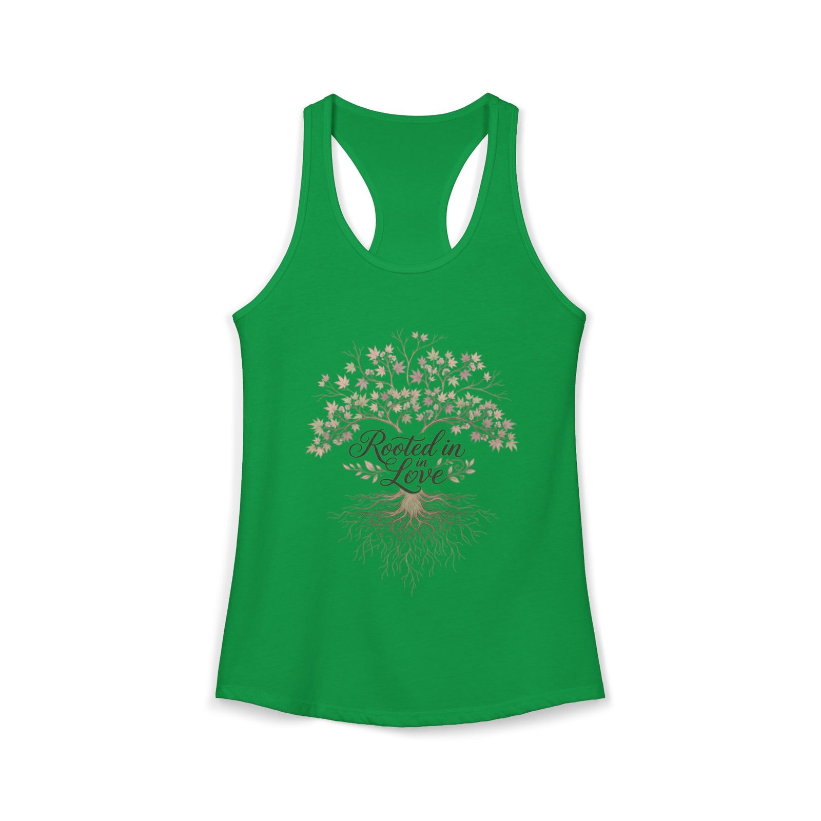 Rooted in Christ Women's Christian Tank Top – Faith Tree Shirt – Inspirational Christian Summer Apparel