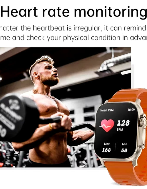 Load image into Gallery viewer, T900Ultra Smartwatch Bluetooth Talk Smartwatch Message Alert Heart Rate Monitor Sports Watch for Android IOS Men Women
