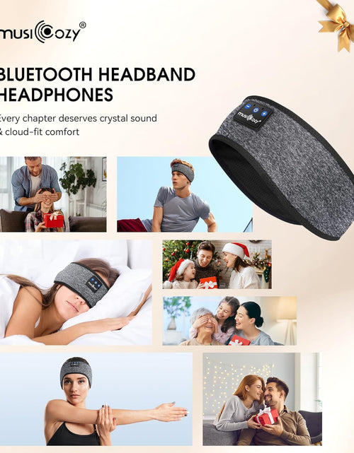 Load image into Gallery viewer, Sleep Headphones Bluetooth 5.2 Headband Headphones, Wireless Earphones Music Sleep Earbuds for Side Sleepers Sleeping Eye Mask for Women Men Workout Running Cool Unique Gifts
